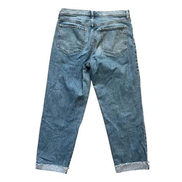 BANANA REPUBLIC Women’s Medium Wash Cuffed Slouch Jeans Size 30/10 - Picture 5 of 6